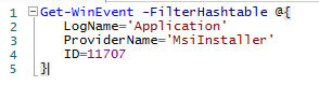 get-winevent–hash-table