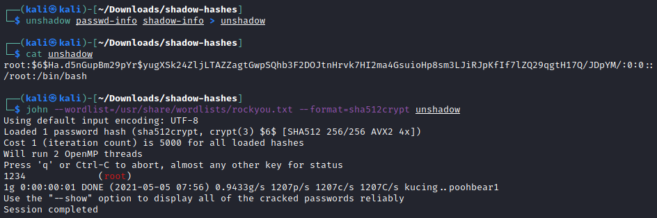 john–cracking-linux-hashes