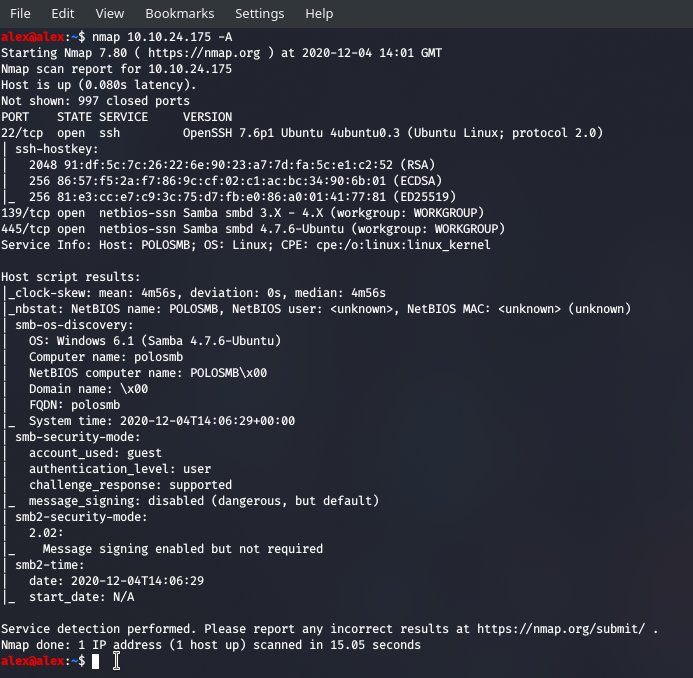 nmap-smb-scan-regular