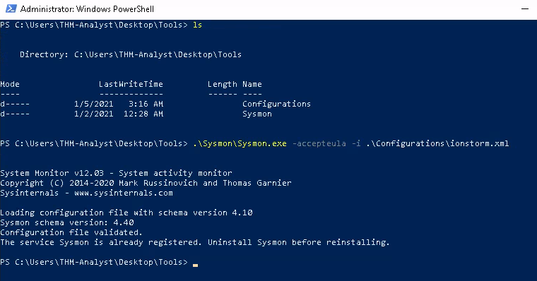 sysmon–installing