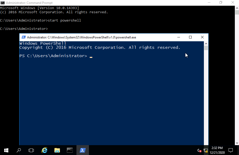 powershell-started